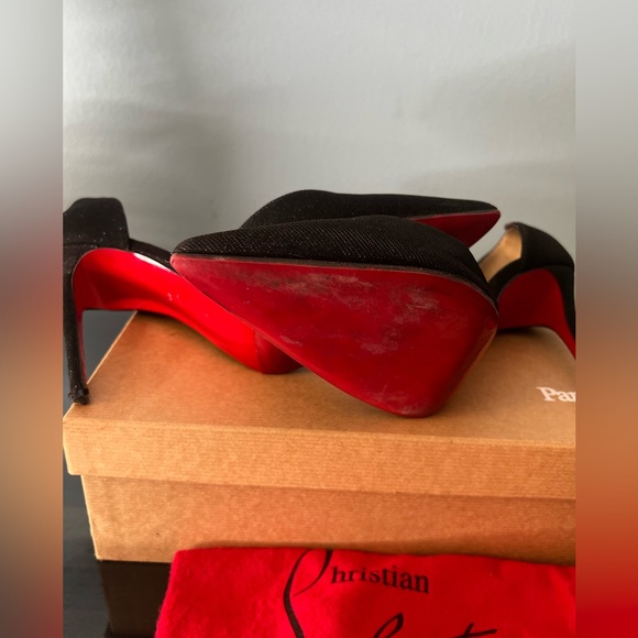 Christian Louboutin Black Glitter IRIZA Christian Louboutin 40 1/2 ⚡️⚡️ - Picture 7 of 11